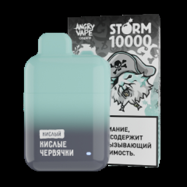 Электронка Angry Vape  Storm Кислые Червячки 10000 затяжек в Новосибирске