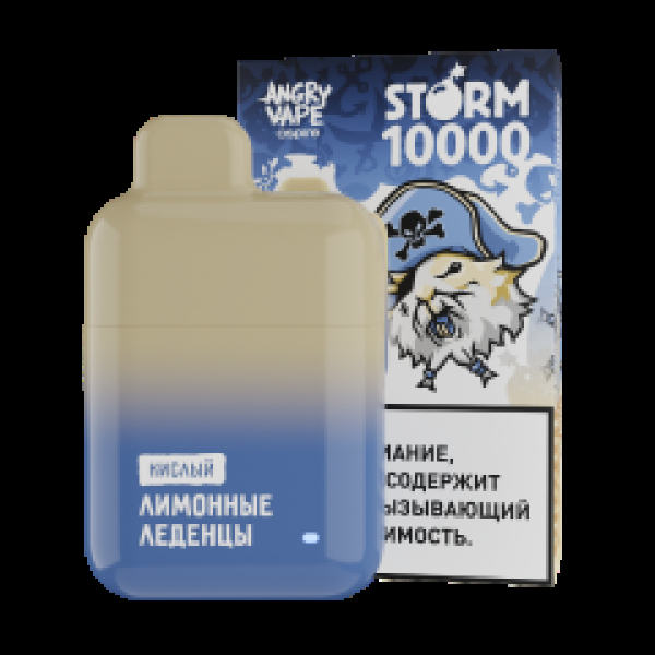Электронка Angry Vape  Storm Лимонные Леденцы 10000 затяжек в Новосибирске
