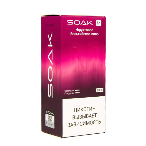 ЭСДН SOAK M Fruit Belgian Beer 6000 тяг в Новосибирске