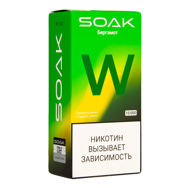 Электронная сигарета Soak W Бергамот 10000 в Новосибирске