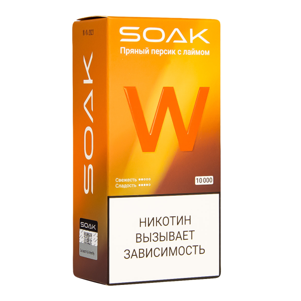 Электронная сигарета Soak W Пряный Персик С Лаймом 10000 в Новосибирске