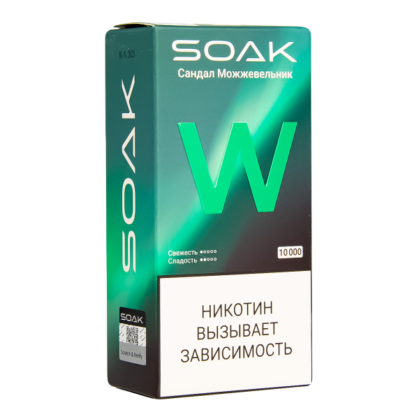 Электронная сигарета Soak W Сандал Можжевельник 10000 в Новосибирске
