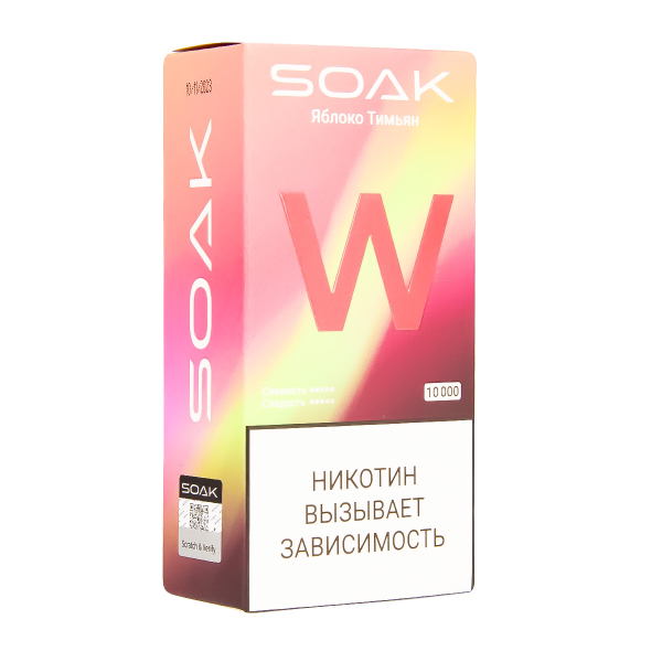 Электронная сигарета Soak W Яблоко Тимьян 10000 в Новосибирске