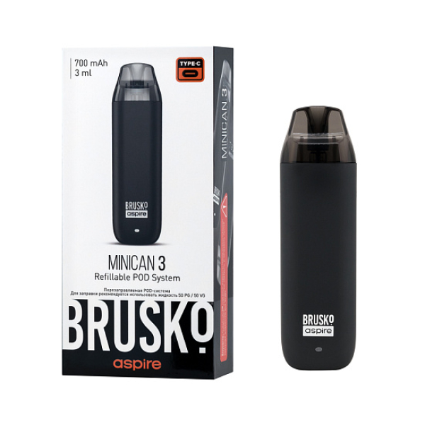 POD-система Brusko Minican 3 Чёрный в Новосибирске