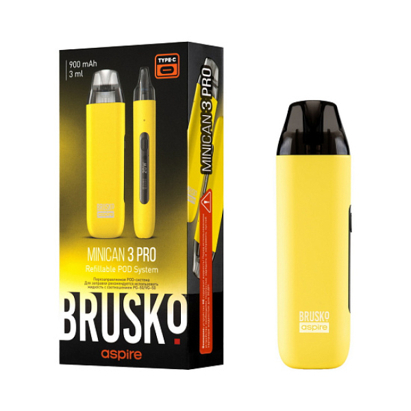 POD-система Brusko Minican 3 Pro желтый в Новосибирске