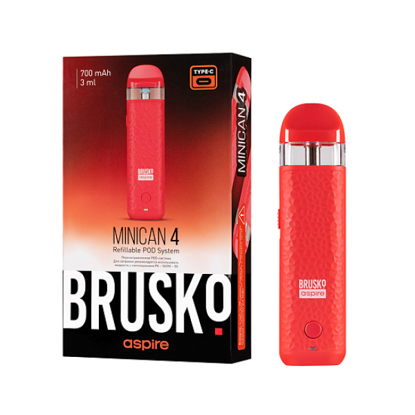POD-система Brusko Minican 4 Красный в Новосибирске