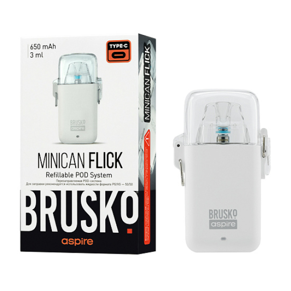 POD-система Brusko Minican Flick Белый в Новосибирске