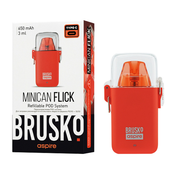 POD-система Brusko Minican Flick Красный в Новосибирске