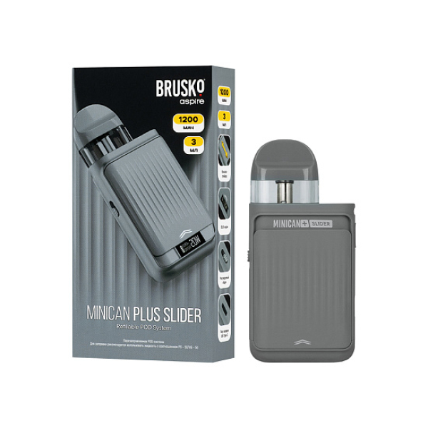 POD-система Brusko Minican Plus Slider Серый в Новосибирске