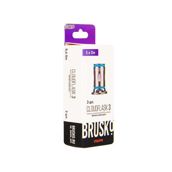 Испаритель Brusko Cloudflask 3 0.6 Ом 3 шт в Новосибирске