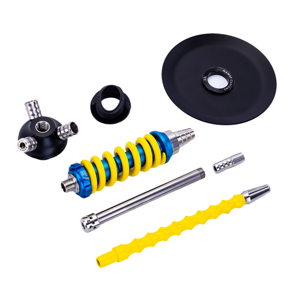 Кальян Mamay Customs Coilover Micro Сине Жёлтый в Новосибирске