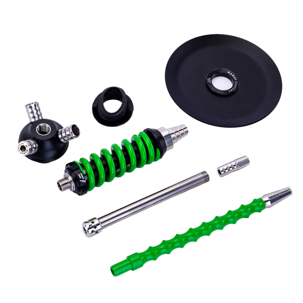 Кальян Mamay Customs Coilover Micro Чёрно Зелёный в Новосибирске