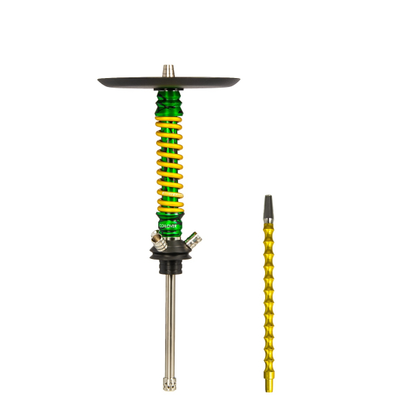 Кальян Mamay Customs Coilovers Mini Зелёный Сплеш Золотой в Новосибирске