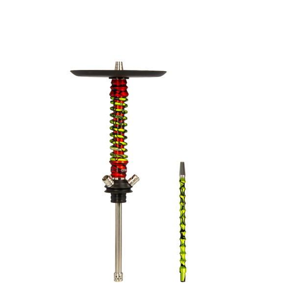 Кальян Mamay Customs Coilovers Mini Красный Сплеш Салатовый Сплеш в Новосибирске