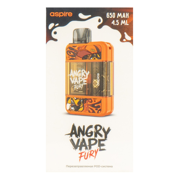 POD-система Brusko Angry Vape Fury 650 Mah Оранжевый в Новосибирске