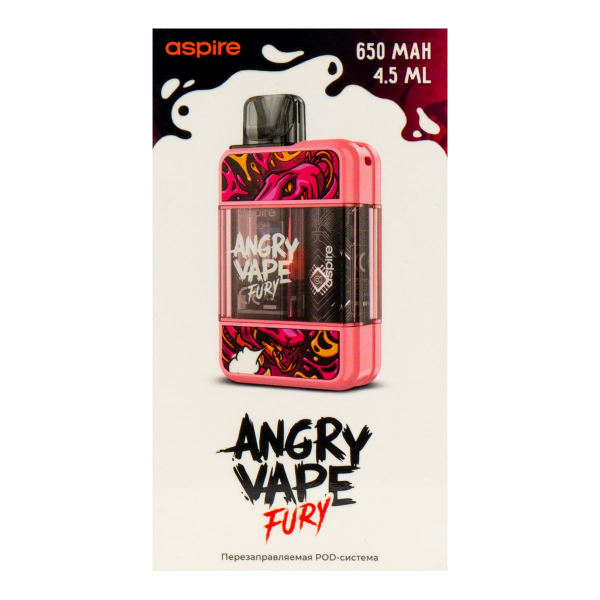 POD-система Brusko Angry Vape Fury 650 Mah Розовый в Новосибирске