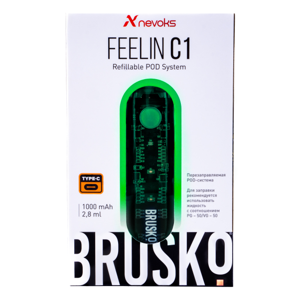POD-система Brusko Feelin C1 Зеленый в Новосибирске
