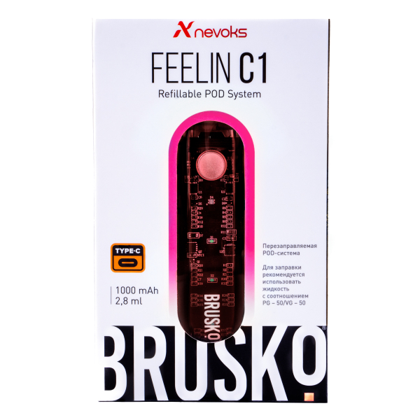 POD-система Brusko Feelin C1 Розовый в Новосибирске