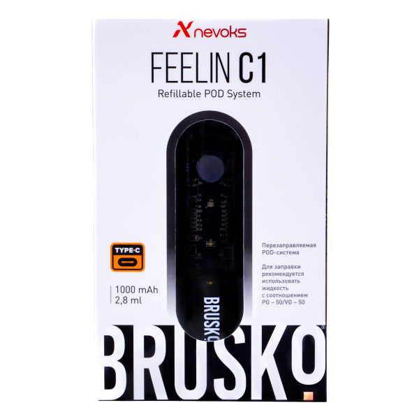 POD-система Brusko Feelin C1 Черный в Новосибирске