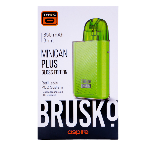 POD-система Brusko Minican Plus Gloss Edition Зелёный в Новосибирске