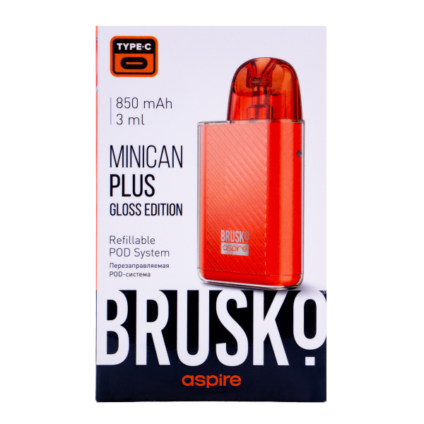 POD-система Brusko Minican Plus Gloss Edition Красный в Новосибирске