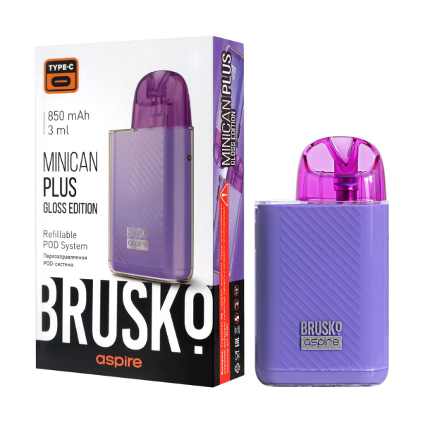 POD-система Brusko Minican Plus Gloss Edition Фиолетовый в Новосибирске