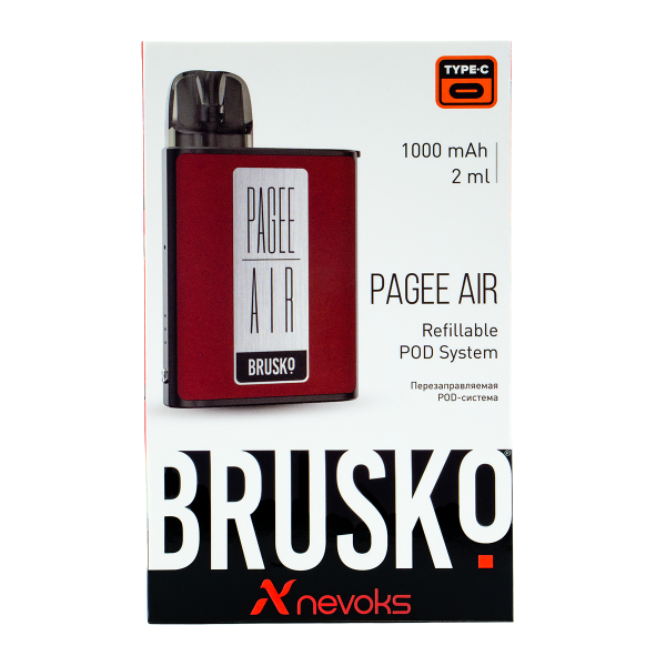 POD-система Brusko Pagee Air Crimson Red Красный в Новосибирске