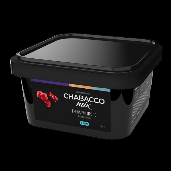 Бестабачная смесь Chabacco Mix Grenadine Drops Гренадин Дропс  Medium 200 грамм в Новосибирске