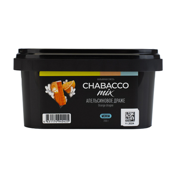 Бестабачная смесь Chabacco Mix Orange Dragee Апельсиновое Драже  Medium 200 грамм в Новосибирске