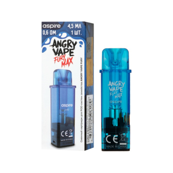 Картридж Angry Vape Fury Max Синий 45 мл 0.6 Ом ( 1 шт.) в Новосибирске