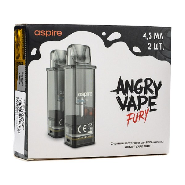 Картридж Angry Vape Fury 45 мл 0.8 Ом ( 2 шт.) в Новосибирске