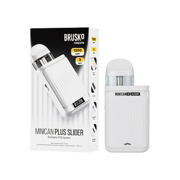 POD-система Brusko Minican      Plus Slider Белый в Новосибирске