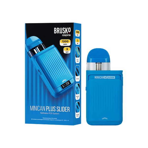POD-система Brusko Minican      Plus Slider Синий в Новосибирске