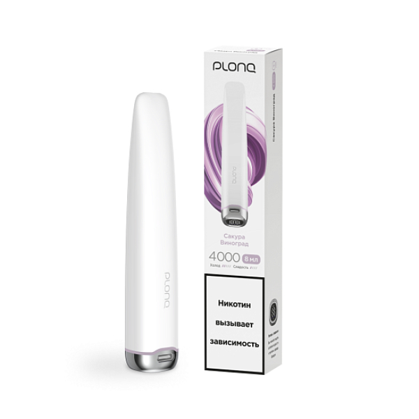 Электронка Plonq Plus Pro Сакура Виноград 4000 затяжек в Новосибирске