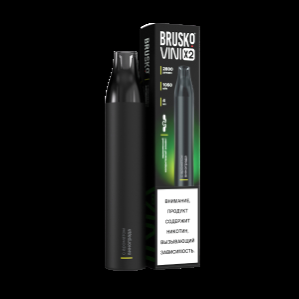 Электронка Brusko Vini X2 Виноград 2800 затяжек в Новосибирске