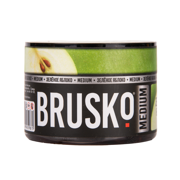 Бестабачная смесь Brusko Zero Зелёное Яблоко 50 грамм в Новосибирске