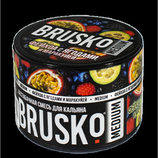 Бестабачная смесь Brusko Zero Фейхоа С Ягодами И Маракуйей 50 грамм в Новосибирске