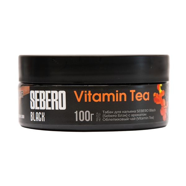 Табак Sebero Black Vitamin Tea Облепиховый Чай 100 грамм в Новосибирске