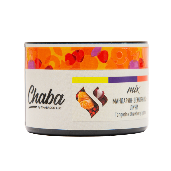 Безникотиновая смесь Chaba Mix Tangerine Strawberry Lychee Nicotine Free 40 грамм в Новосибирске