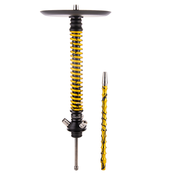 Кальян Mamay Customs Coilover Большой  Чёрный Золотой Сплеш в Новосибирске