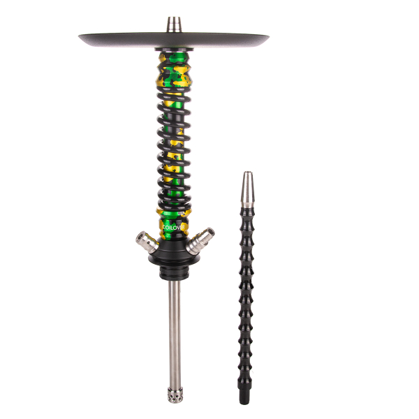 Кальян Mamay Customs Coilover Mini   Зелёный/золотой Камуфляж Черный в Новосибирске