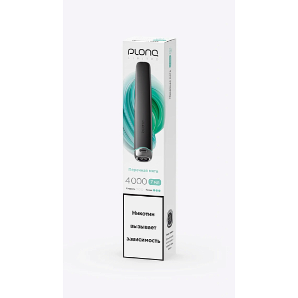 Электронка Plonq Plus Pro Black Перечная Мята 4000 затяжек в Новосибирске